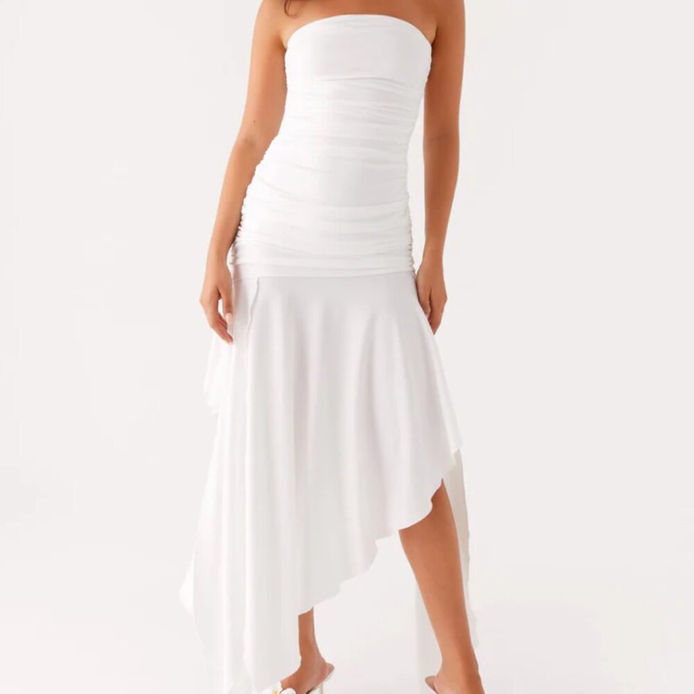 Ora Strapless Maxi Dress - White